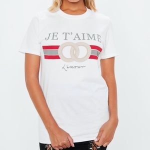 Je T'aime White Graphic T-Shirt Designer Inspo